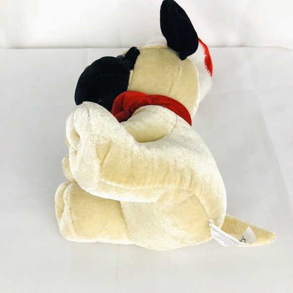 Ideal Toys Plush Boxer Stuffed Dog Christmas Santa Hat 9" Gift Puppy Holiday 17' - Picture 6 of 8